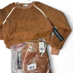 Madden Girl Brown Sherpa Pullover